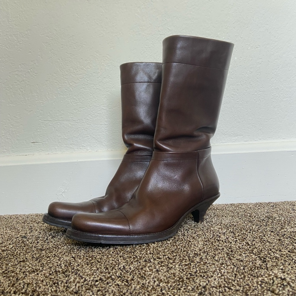 Prada Vintage Kitten Heel Boots 36.5 - Picture 10 of 11